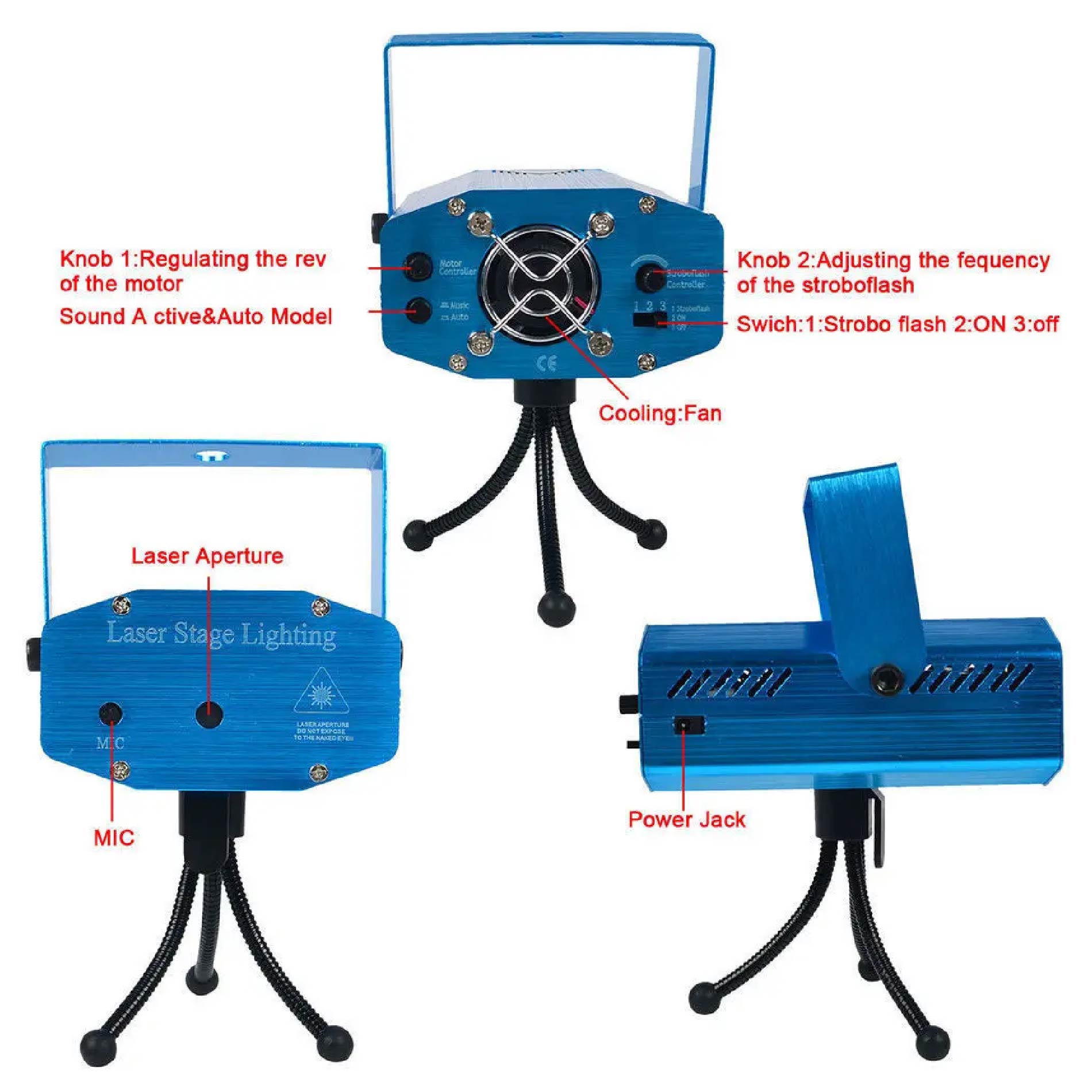 Proyector Laser Ritmico Navideña Fiestas